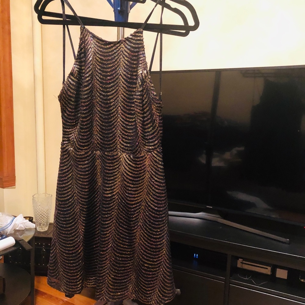 Signature 8 sequined dress